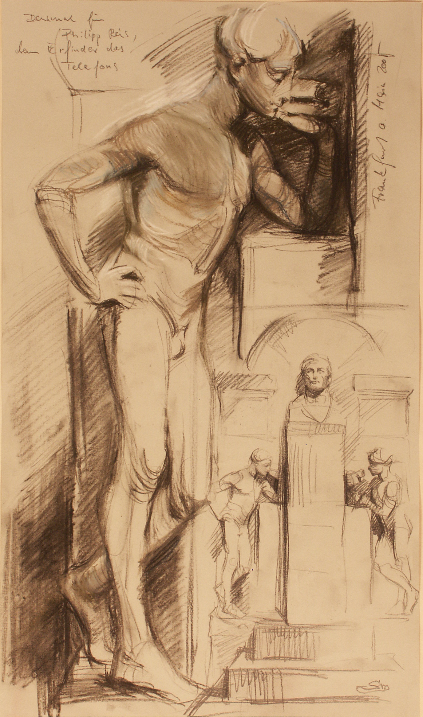 Denkmal für Philipp Reis, den Erfinder des Telefon Frankfurt a. Main