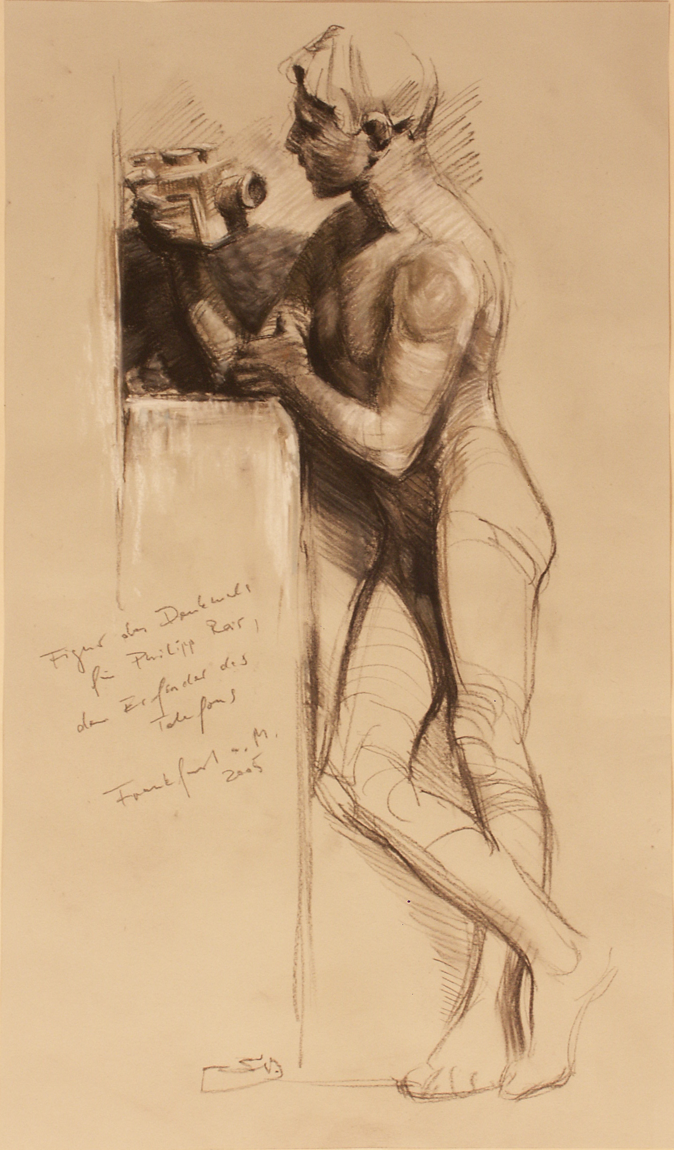 Denkmal für Philipp Reis, den Erfinder des Telefon Frankfurt a. Main