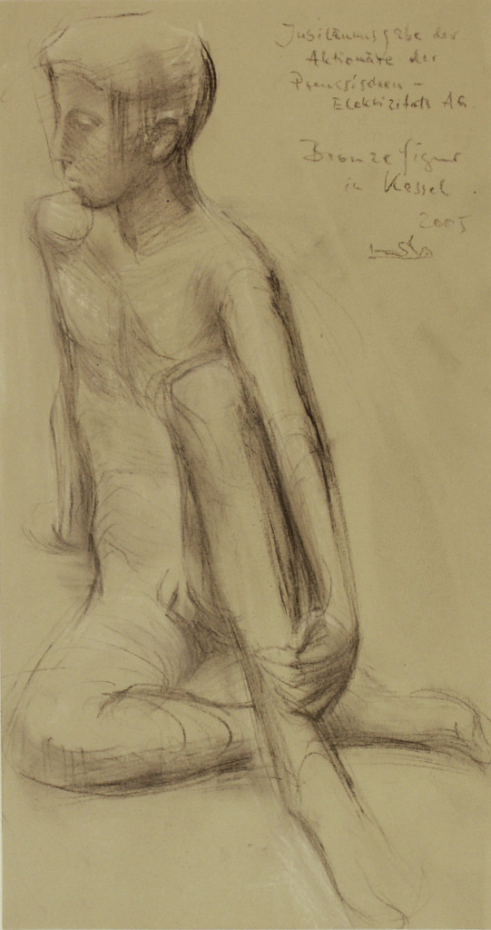 Bronzejüngling als Jubiläumsgabe der Aktionäre der Preussischen Elektrizitäts AG   Kassel