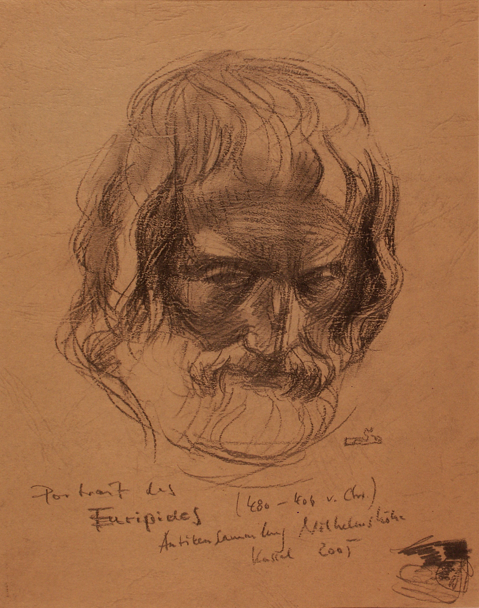 Portrait des Euripides (480-406 v.Chr.) Antikensammlung Wilhelmshöhe Kassel