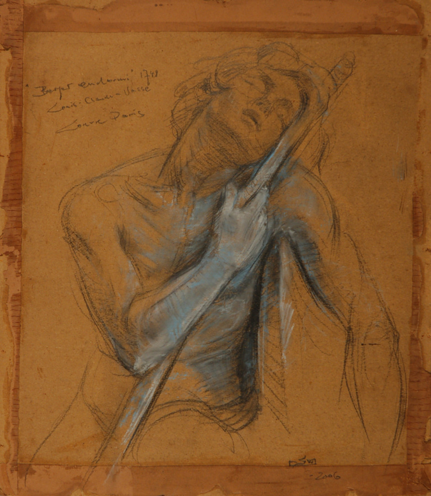 "Berger endormi"  Louis Claude Vasse    1748,  Louvre Paris