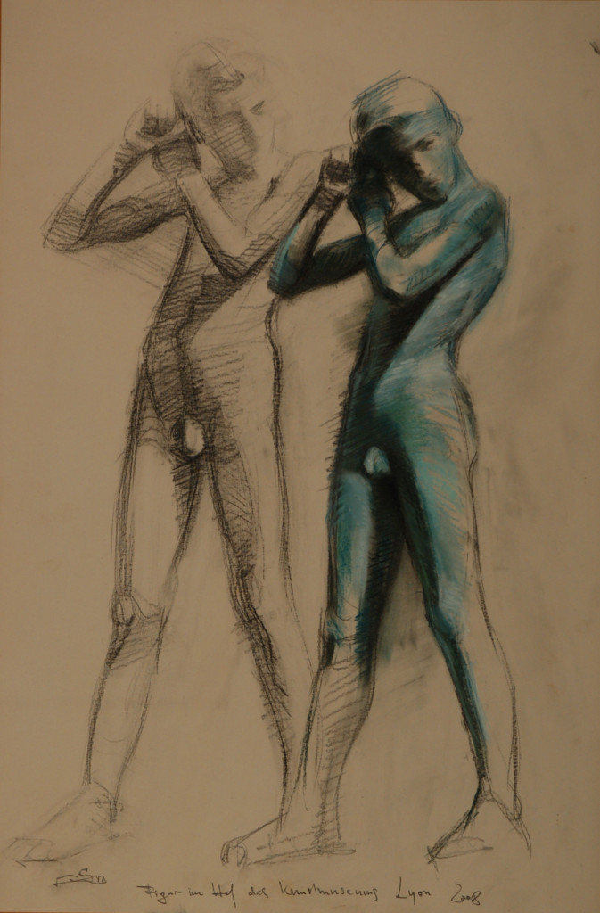 Figur im Hof des Kunstmuseums Lyon